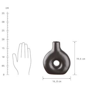Vase LOOP II Keramik - Schwarz