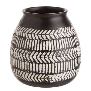 Vase MALOU II Keramik - Schwarz / Weiß