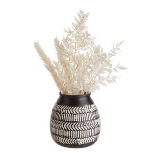 Vase MALOU II Keramik - Schwarz / Weiß