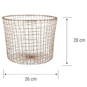 Korb GRID IV Eisen - Gold - Durchmesser: 36 cm