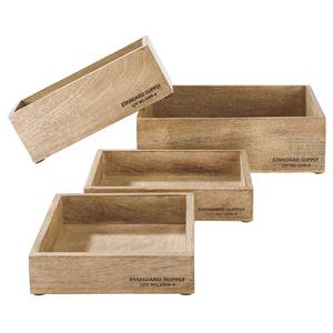 Holzkasten STANDARD SUPPLY Mangoholz - Natur - Beige