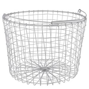 Korb mit Henkel GRID Eisen - Silber - Durchmesser: 32 cm