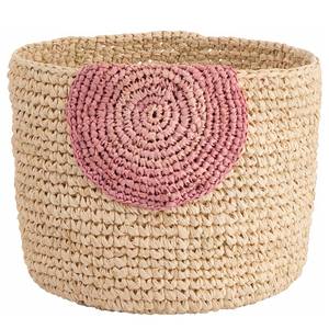 Korb ISALO Raffia - Natur / Rosa