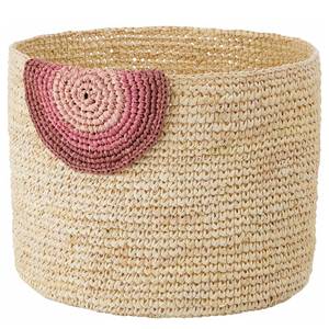 Panier ISALO V Raffia - Naturel / Rose