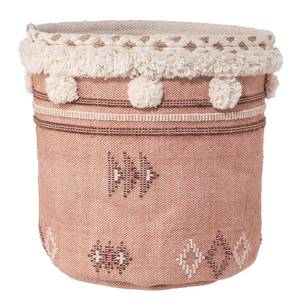 Korb CARAVAN OF LOVE Baumwollstoff - Rosa / Beige - Durchmesser: 35 cm