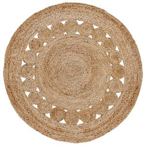 Laagpolig vloerkleed ALL NATURE II hennep - Beige - Diameter: 110 cm