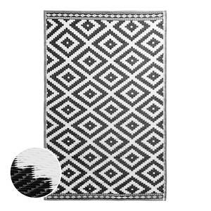 Tapis extérieur COLOUR CLASH ETHNO III Polypropylène / Matériaux recyclés - Noir / Blanc - 118 x 180 cm