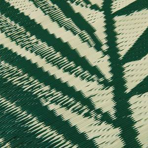 Outdoorteppich COLOUR CLASH Palmblatt Polypropylen / recyceltes Material  - Grün / Creme