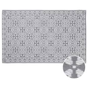 Tapis int. / ext. COLOUR CLASH carreaux Polypropylène, dont au moins 20% est recyclé - Gris / Blanc