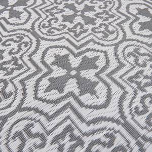 Tapis int. / ext. COLOUR CLASH carreaux Polypropylène, dont au moins 20% est recyclé - Gris / Blanc