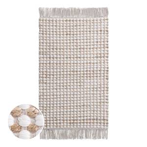 Tapis ALL NATURE VII Coton / Chanvre - Naturel / Blanc