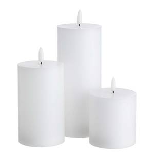 Bougies LED NORDIC LIGHT - Lot de 3 Cire - Blanc - Blanc