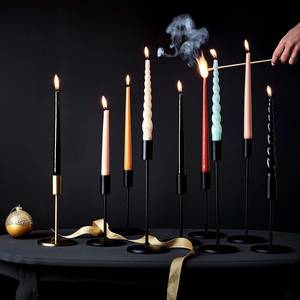Kerzen-Set TWISTED (2er-Set) Wachs - Pistaziengrün