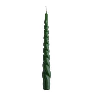 Bougies TWISTED (lot de 2) Cire - Vert foncé - Vert foncé