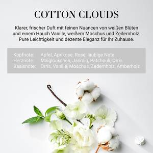 Duftkerze Cotton HOME & SOUL FSC®-zertifiziertes Pinienholz / Sojawachs / Paraffin / Glas - Weiß