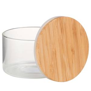 Vorratsglas WOODLOCK Borosilikatglas / Bambus - Transparent - Höhe: 8 cm
