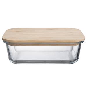 Lunchbox NATURALS Verre borosilicate / Bambou - Transparent / Naturel - Capacité : 1 L