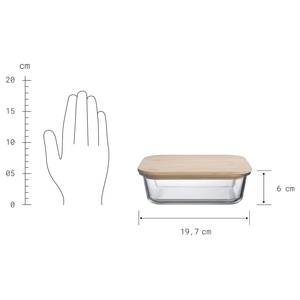 Lunchbox NATURALS Borosilikatglas / Bambus - Transparent / Natur - Fassungsvermögen: 1 L