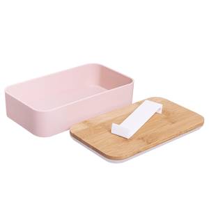 Lunchbox SNACK PACK Bambus / Polyethylen / Polypropylen - Rosé - Rosa