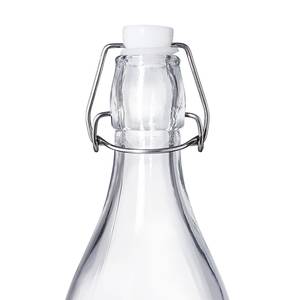 Bottiglia SWING Vetro / Acciaio inox / Materiale plastico - Trasparente