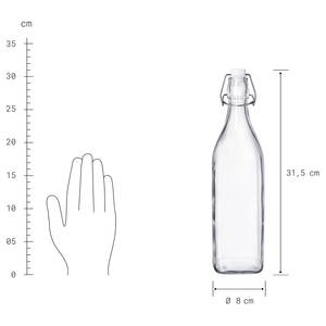 Flasche SWING Glas / Edelstahl / Kunststoff - Transparent