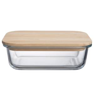 Lunchbox NATURALS Borosilikatglas / Bambus - Transparent / Natur - Fassungsvermögen: 0.6 L