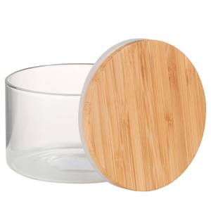 Vorratsglas-Set WOODLOCK (4-tlg.) Borosilikatglas / Bambus - Transparent - Höhe: 8 cm