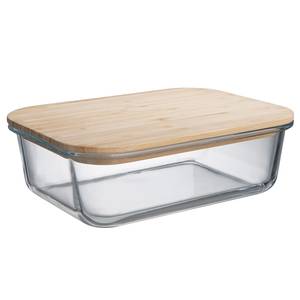 Lunchbox-Set NATURALS (4-tlg.) Bambus / Silikon / Borosilikatglas - Transparent / Natur