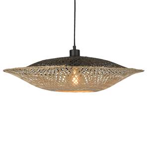 Hanglamp Kalimantan massief bamboehout/ijzer - 1 lichtbron - Diameter: 44 cm