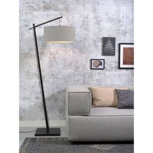Lampadaire Andes II Bambou massif / Fer - 1 ampoule - Gris clair