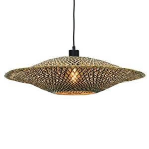 Hanglamp Bali massief bamboehout/ijzer - 1 lichtbron - Diameter: 60 cm