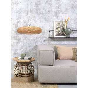 Hanglamp Palawan massief bamboehout/ijzer - 1 lichtbron - Beige - Diameter: 60 cm