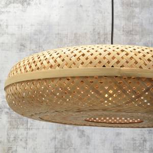 Lampada a sospensione Palawan Massello di bambù / Ferro - 1 punto luce - Beige - Diametro: 60 cm