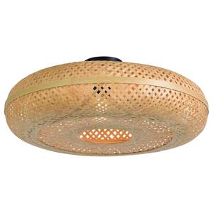 Lampada da soffitto Palawan Massello di bambù / Ferro - 1 punto luce - Beige - Diametro: 60 cm