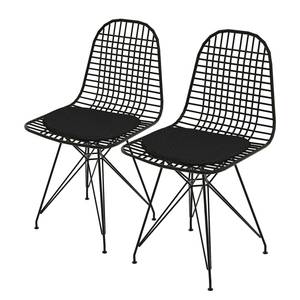 Chaise de jardin Kafes Fer / Mousse - Noir