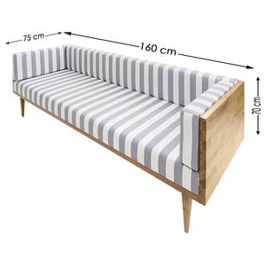 Lounge-Sofa Cocos Pinie - Braun / Weiß