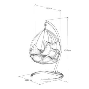 Hangstoel Mavera ijzer - Wit/antracietkleurig