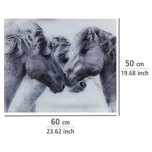 Crédence Horses Multicolore - Verre - 60 x 50 cm