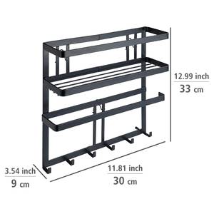 Scaffale da cucina Gala Nero - Metallo - 30 x 33 x 9 cm