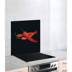 Crédence Hot Peperoni Multicolore - Verre - 60 x 70 cm