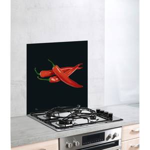 Crédence Hot Peperoni Multicolore - Verre - 60 x 70 cm