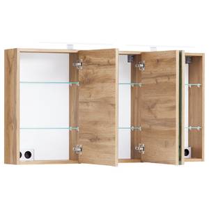 Armoire de toilette Wurdach Avec éclairage intégré - Imitation chêne wotan - Largeur : 120 cm