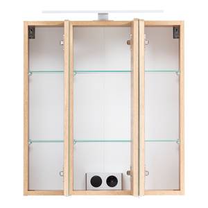 Armoire de toilette Wurdach Avec éclairage intégré - Imitation chêne wotan - Largeur : 60 cm