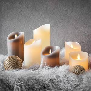 Set di 3 candele LED GLOWING FLAME Bianco crema