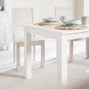 Table et assises Waterford 160 (4 élém.) Manguier massif - Blanc vintage