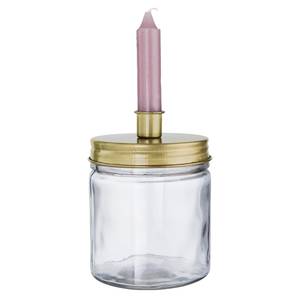 Kerzenhalter CANDLE JAR Glas / Weißblech - Gold