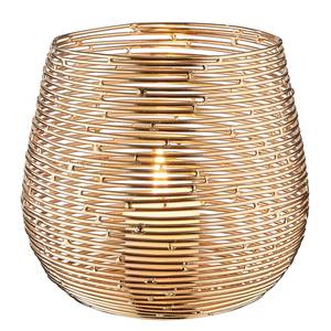 Teelichthalter TWINE LIGHT Eisen - Gold - Höhe: 16 cm