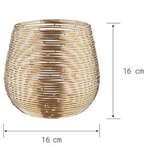 Bougeoir TWINE LIGHT Fer - Doré - Hauteur : 16 cm