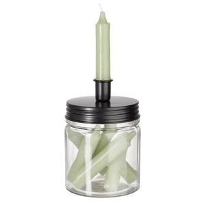 Kerzenhalter CANDLE JAR Glas / Weißblech - Schwarz