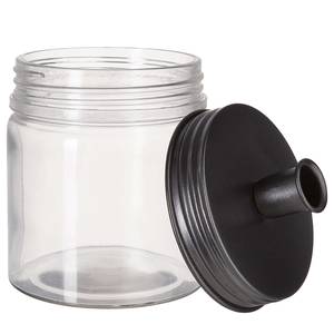 Kerzenhalter CANDLE JAR Glas / Weißblech - Schwarz